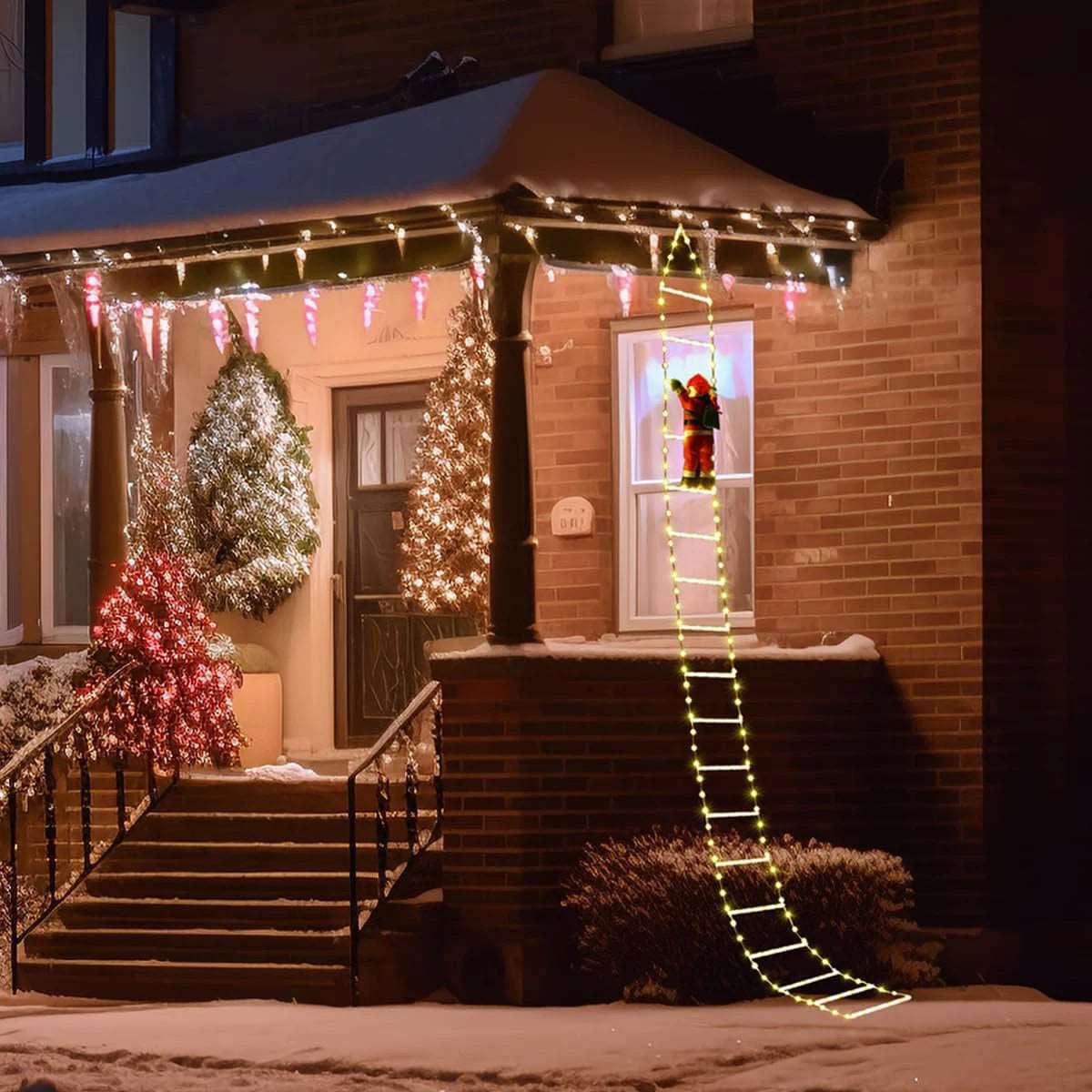 3M Santa Claus Climbing Ladder Light Christmas Decorations Indoor Outdoor