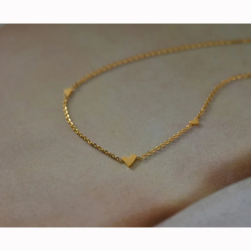 Minimalist Stylish Tiny Hearts Cute Stacked Bracelet
