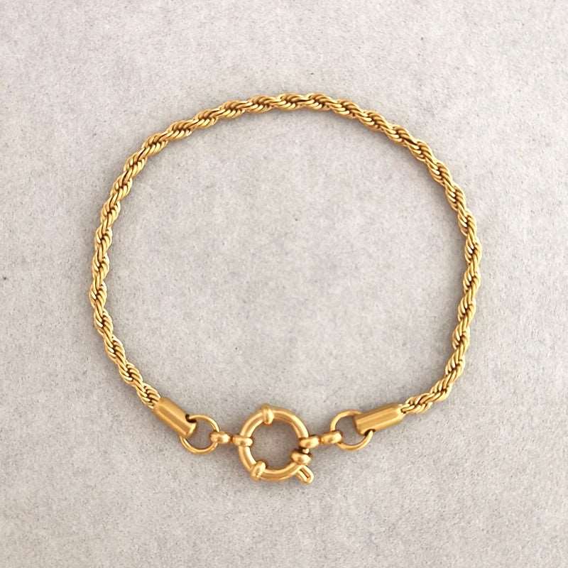 Anchor Clasp Bracelet Twist Rope Chain