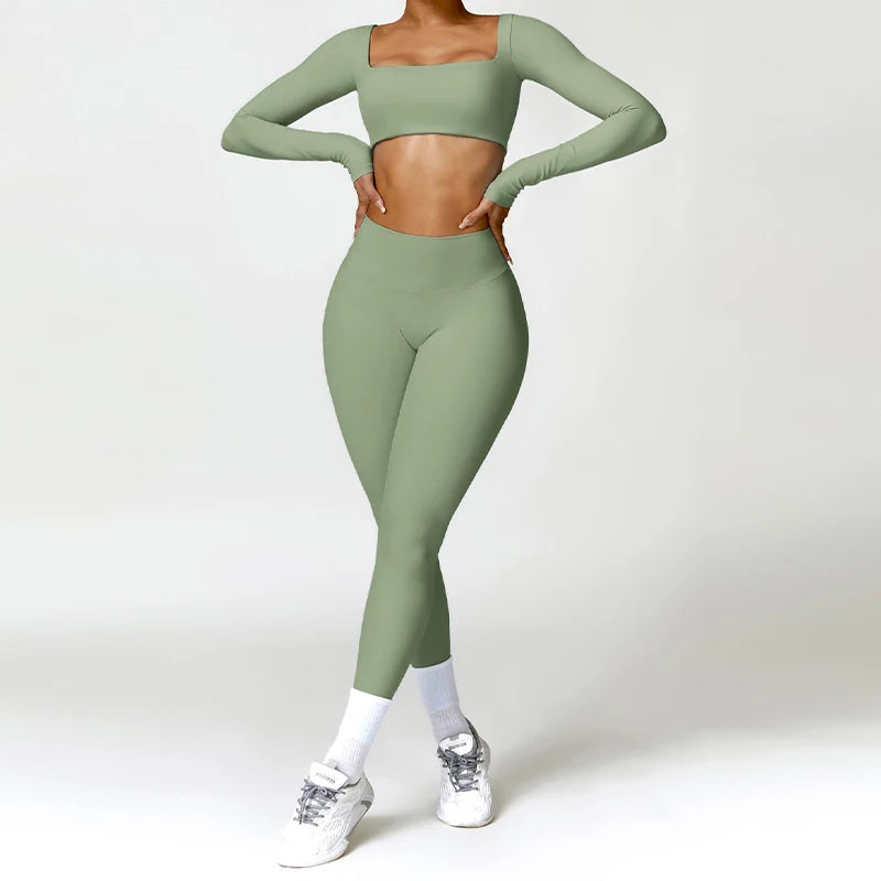2PCS Yoga Suit Sports Set Women Quick-Drying