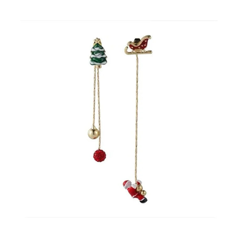 Xmas Santa Claus Drop Earrings