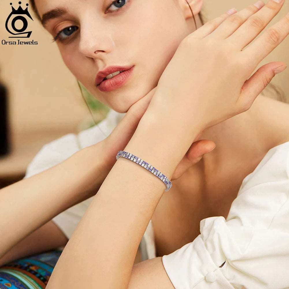 Rhinestone Chain Bracelet Sparkling