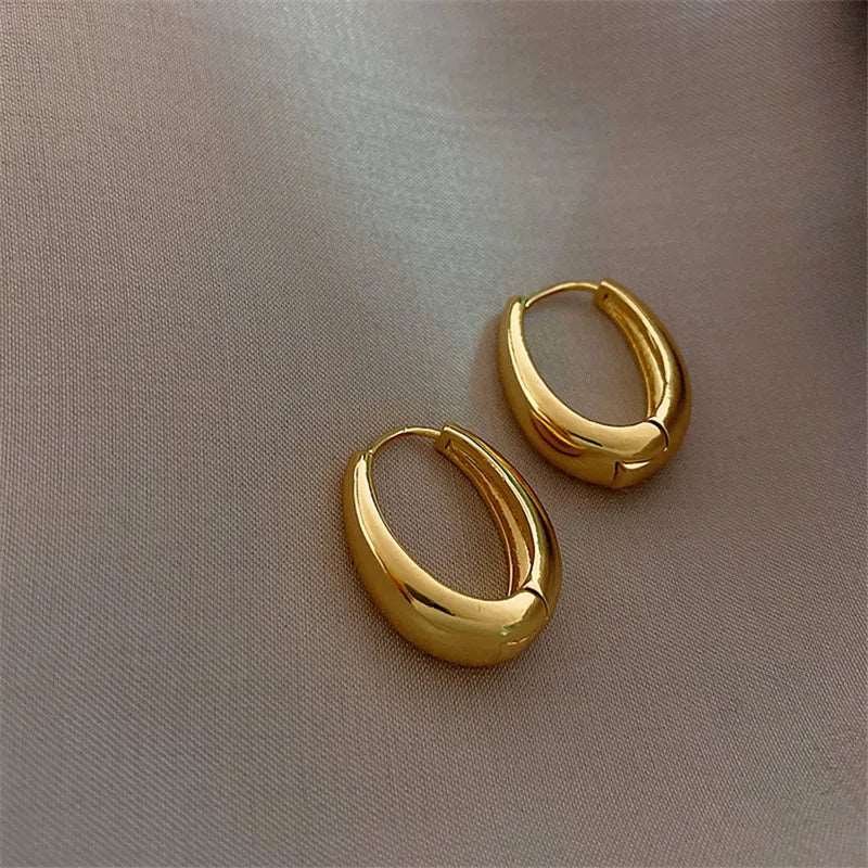 Metal Drop Earrings for Woman Vintage Hoop Earring