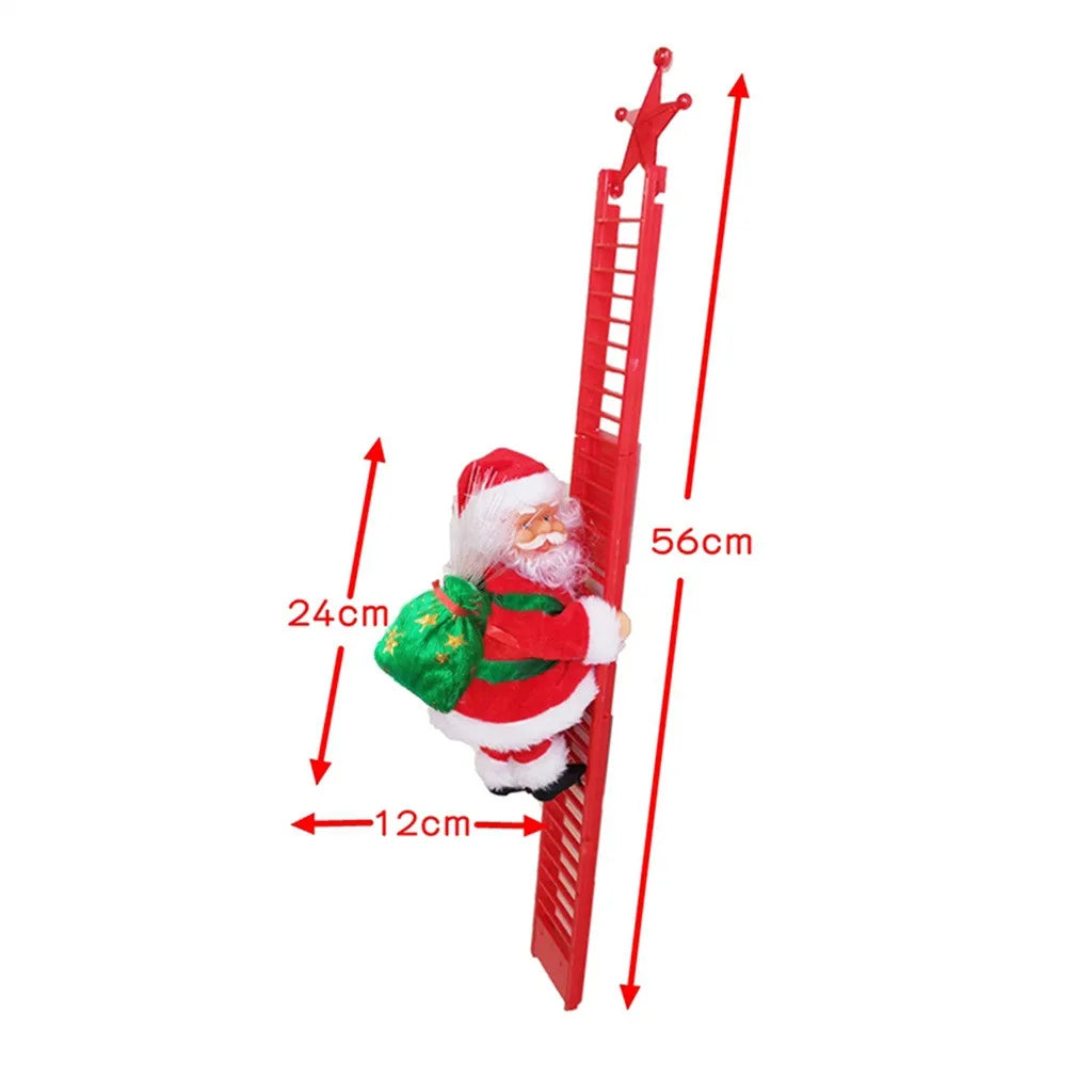 2024 Santa Claus Doll Climbing Ladder with Music Christmas Tree Ornaments