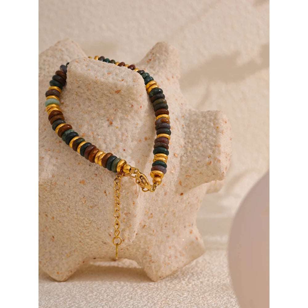 Colorful Natural Stone Beads Chain Handmade Bracelet