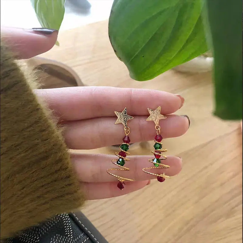 Trendy Christmas Tree Earrings