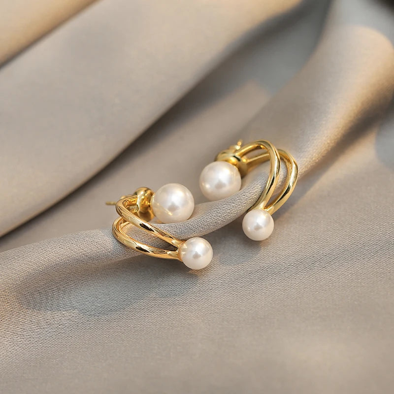 Luxury Pearl Stud Earrings