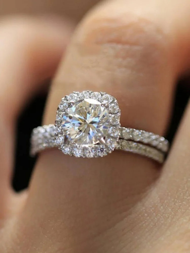 Simple Elegant Round/Square CZ Rings