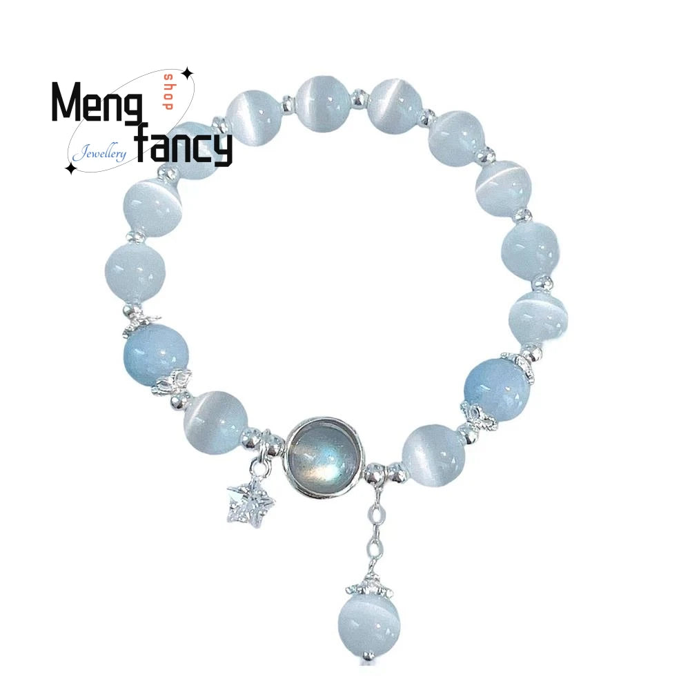 Natural Cat's Eye Butterfly Bracelet