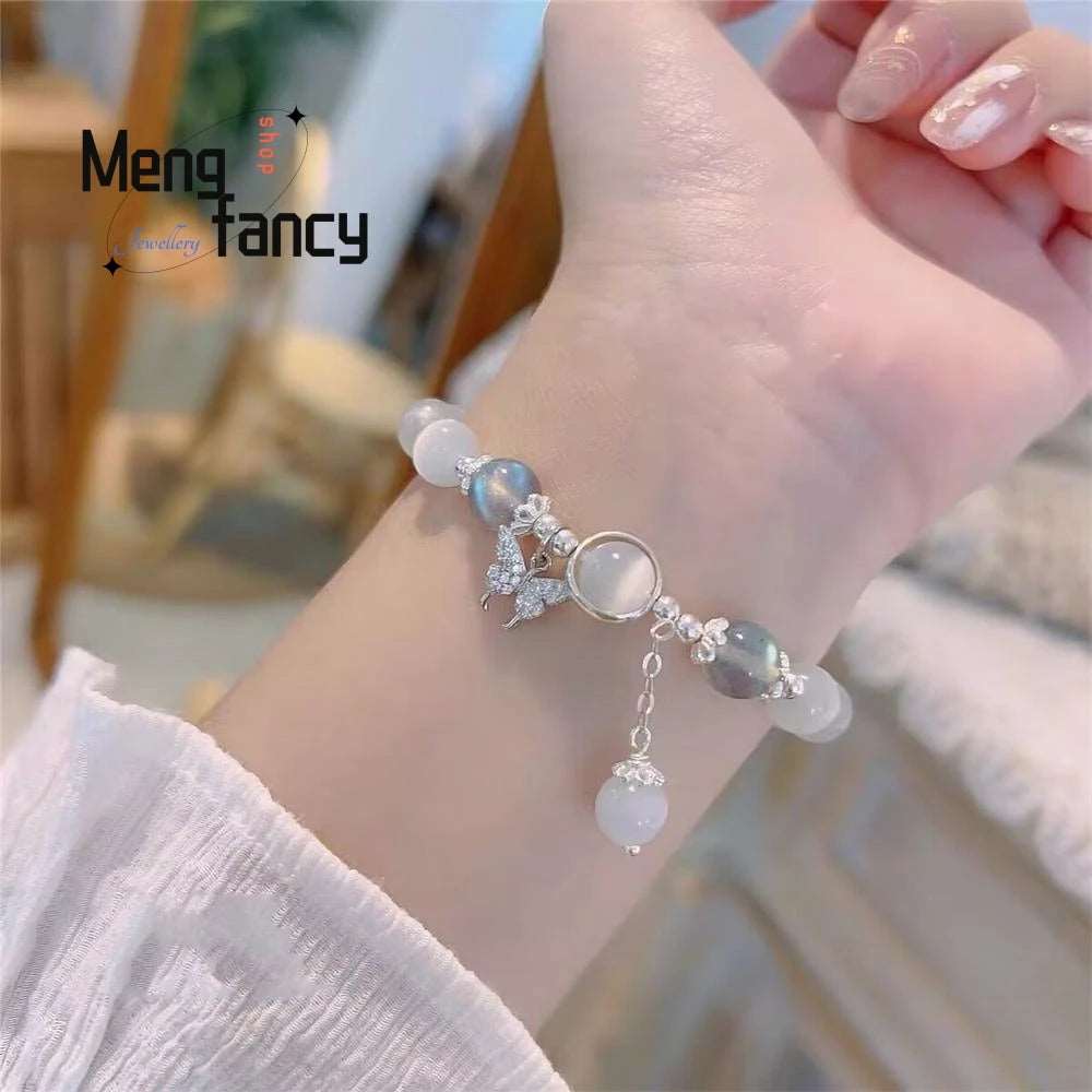 Natural Cat's Eye Butterfly Bracelet