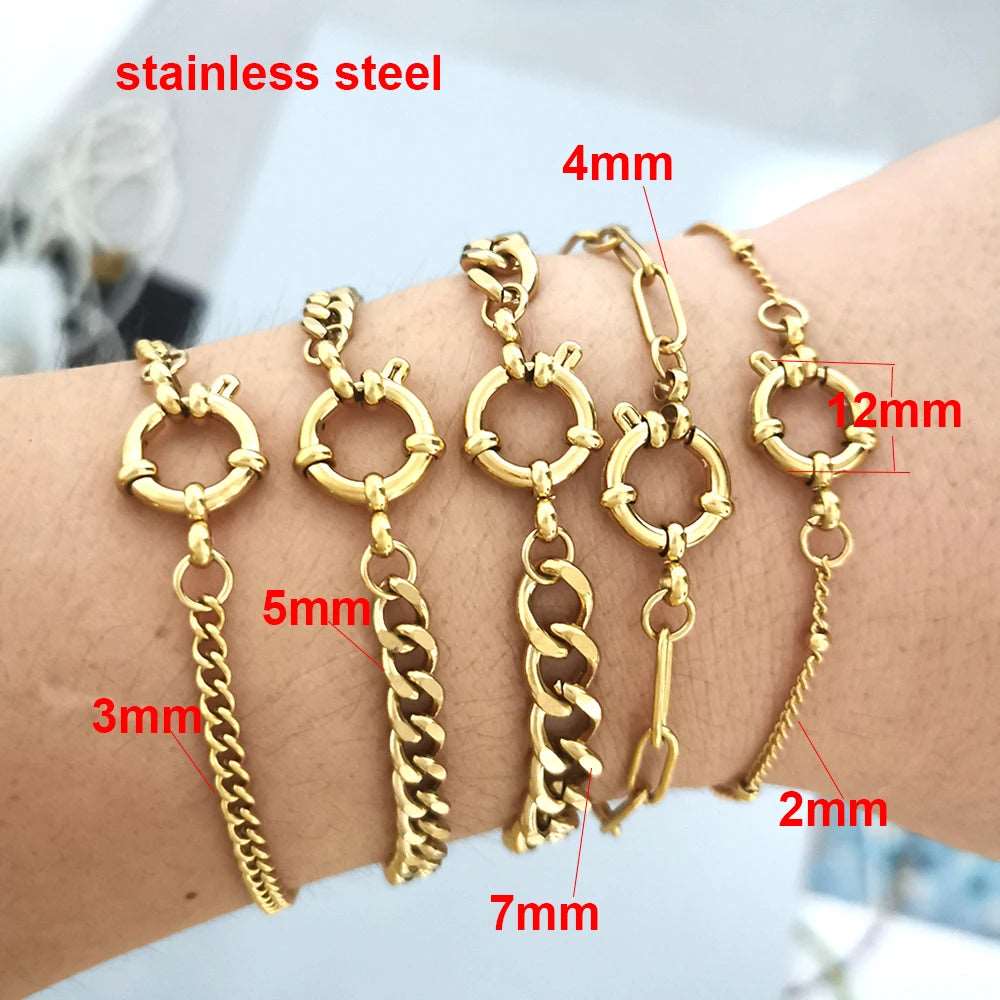 Anchor Clasp Bracelet Twist Rope Chain