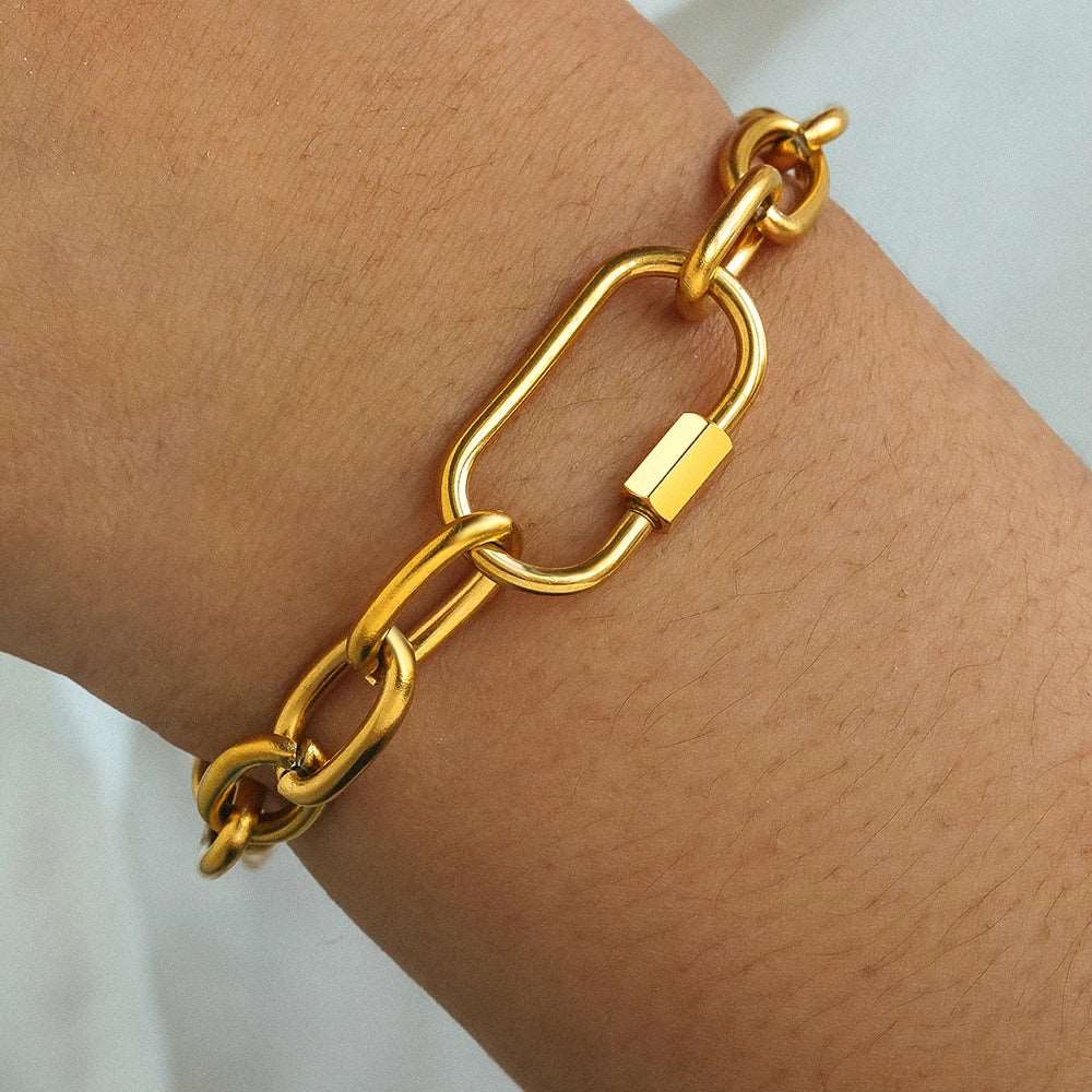 Bracelets Hip Hop OT Buckle Chunky Chain