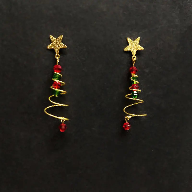 Trendy Christmas Tree Earrings
