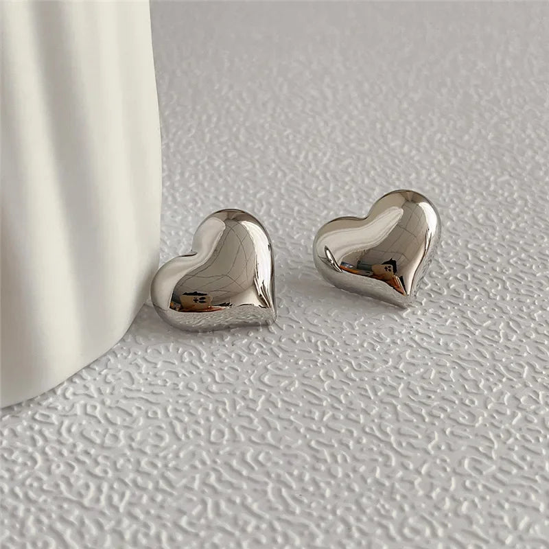 Gold Color Smooth Surface Love Heart Shaped