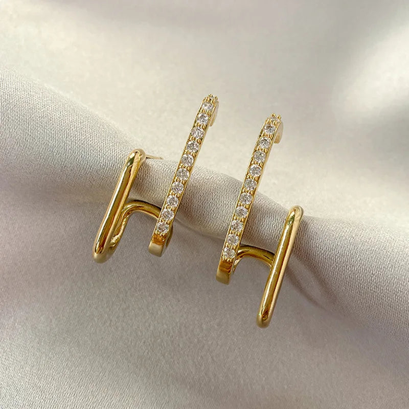 New Bright Crystal Luxury Piercing Hook Irregular