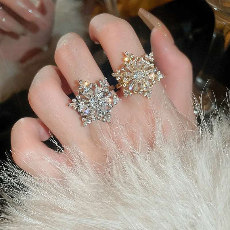 Crystal Snowflake Rings