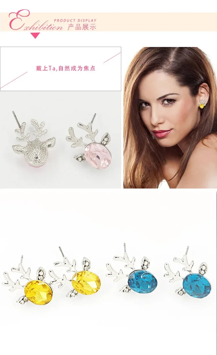 Animal Deer Stud Earrings