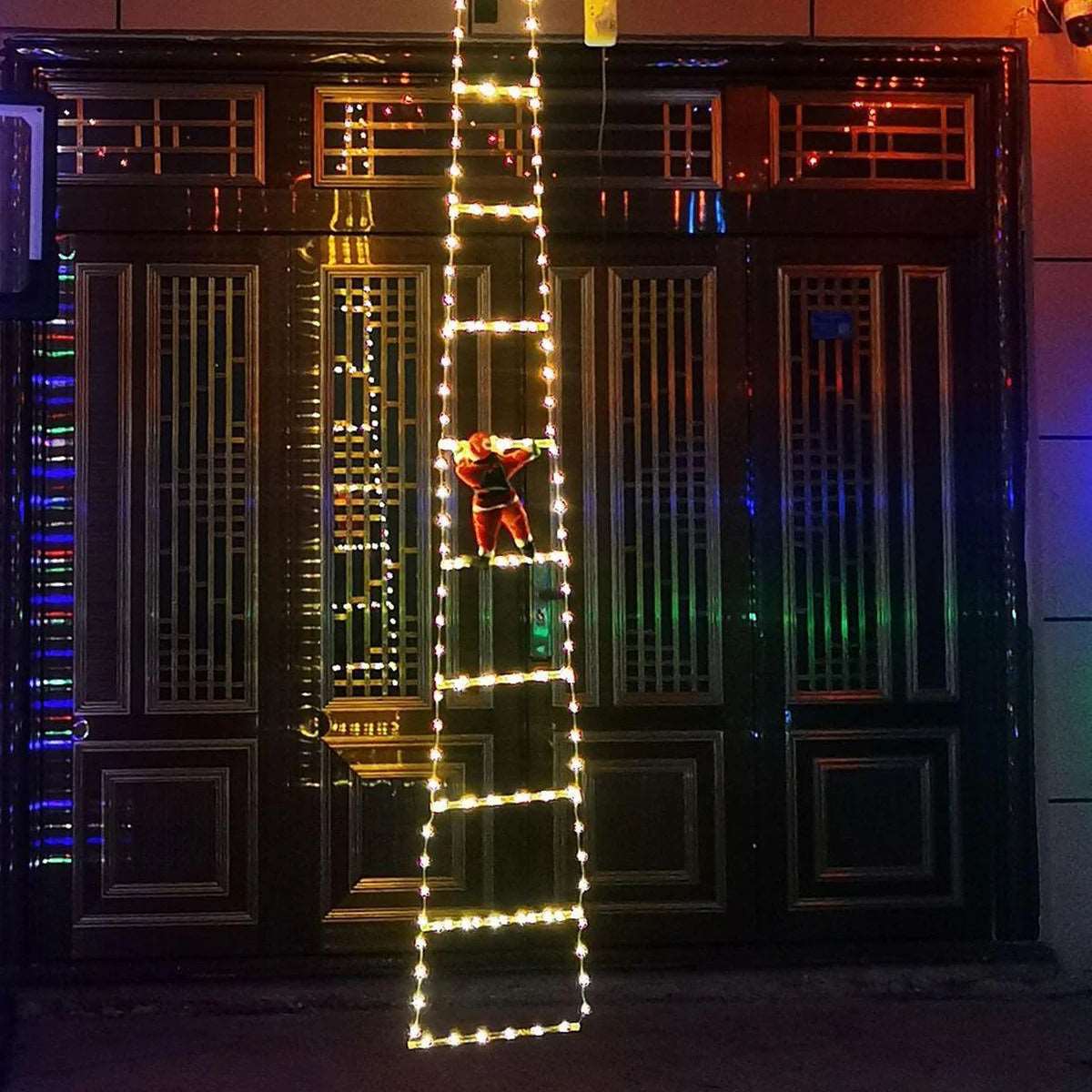3M Santa Claus Climbing Ladder Light Christmas Decorations Indoor Outdoor
