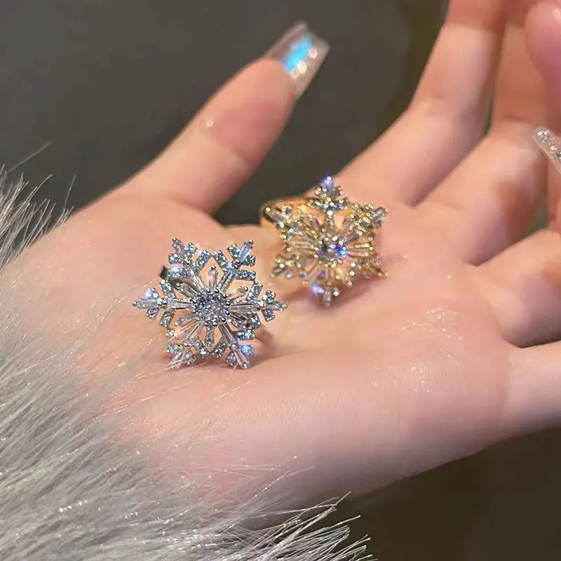 Crystal Snowflake Rings