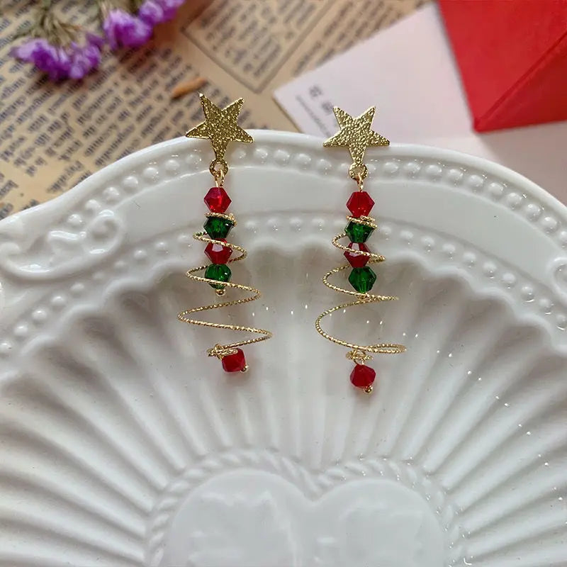 Trendy Christmas Tree Earrings