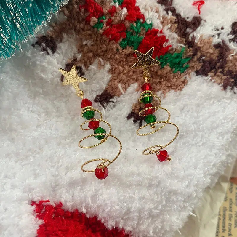 Trendy Christmas Tree Earrings
