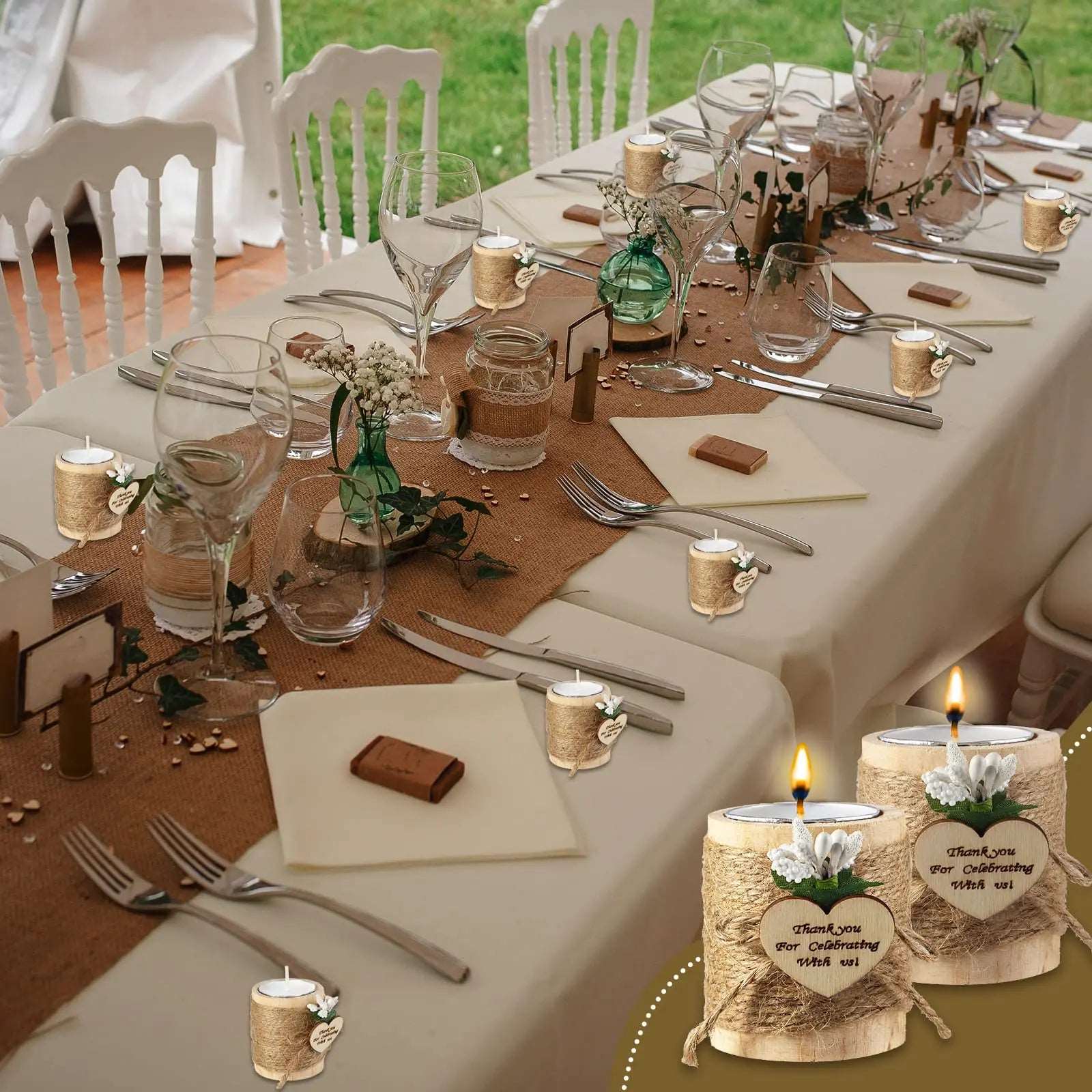 10/20/30/50Pcs Wedding Bridal Shower Favors Candles