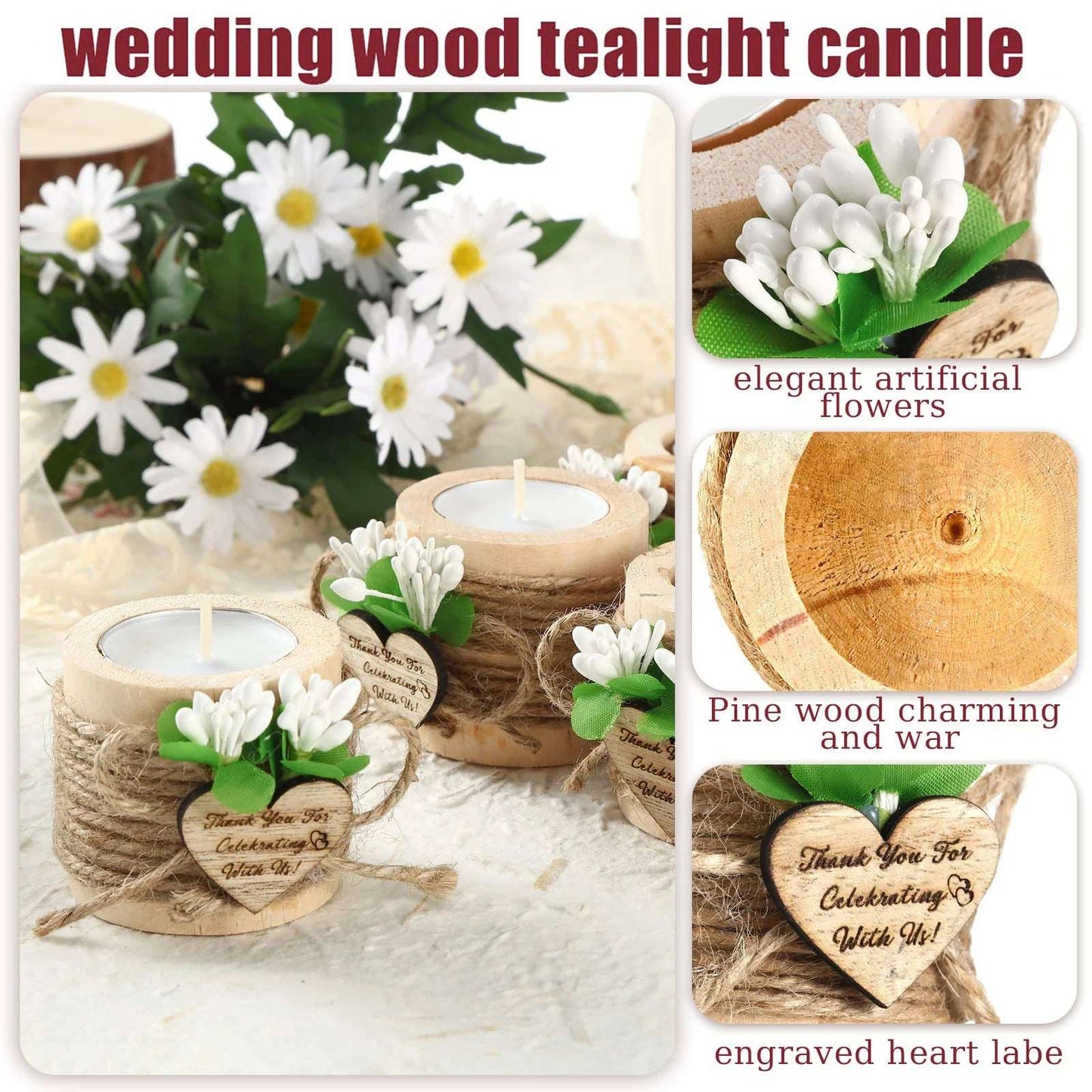 10/20/30/50Pcs Wedding Bridal Shower Favors Candles